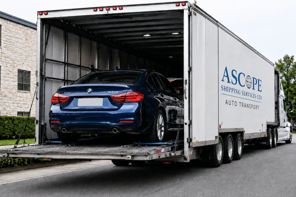 Enclosed car shipping in a sealed container from the UK Enclosed car shipping in a sealed container from the UK