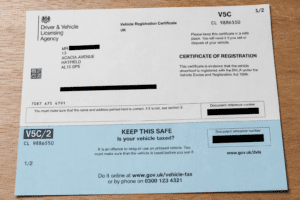 What Is a V5C Logbook? Complete UK DVLA Guide for International Car Shipping 1 UK vehicle registration certificate