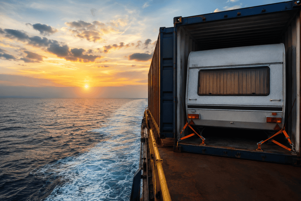 Caravan Shipping UK to NZ 2 Caravan shipped by sea freight from UK to New Zealand