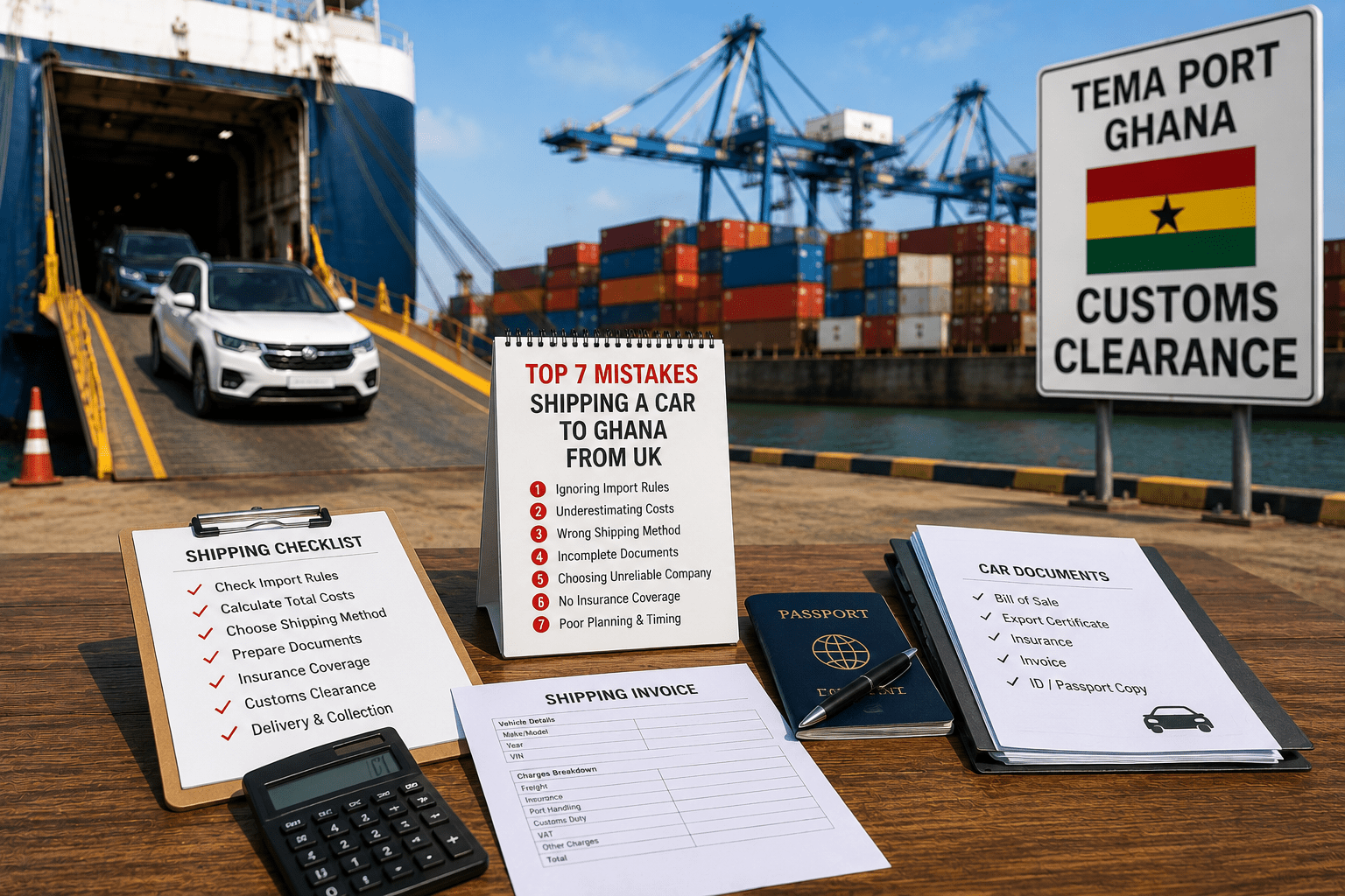 7 Mistakes When Shipping a Car to Ghana from UK
