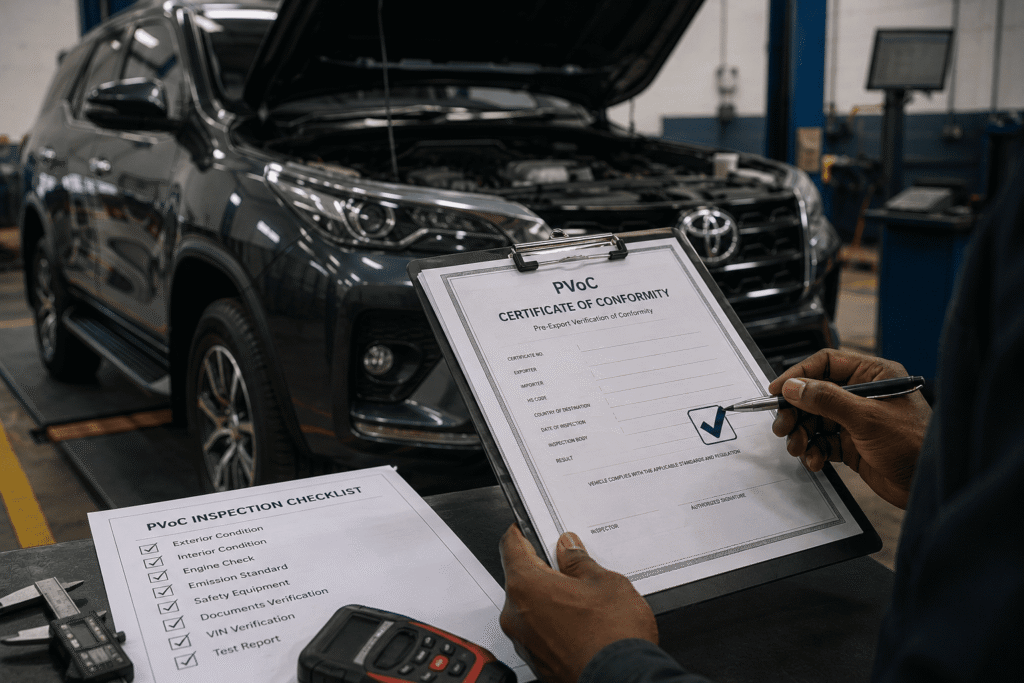 PVoC Certificate for Vehicle Shipping