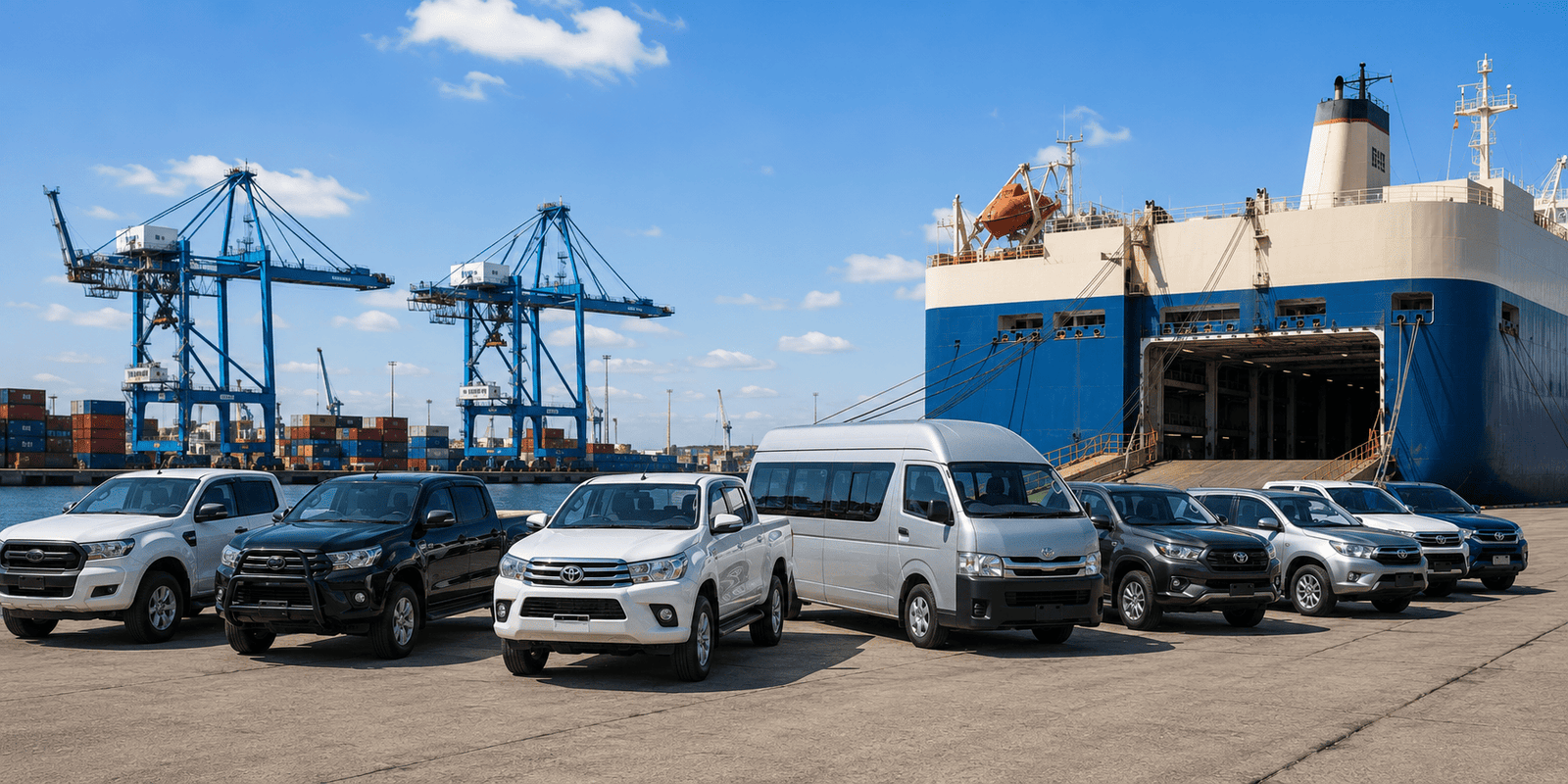 Fleet vehicle shipping from the UK